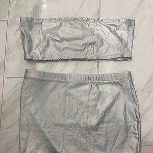 holographic crop top set